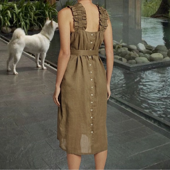 FRAME Ruffle Strap Button Back Dress - Picture 7 of 7